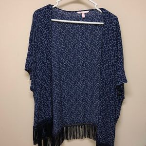 Blue flowy cardigan